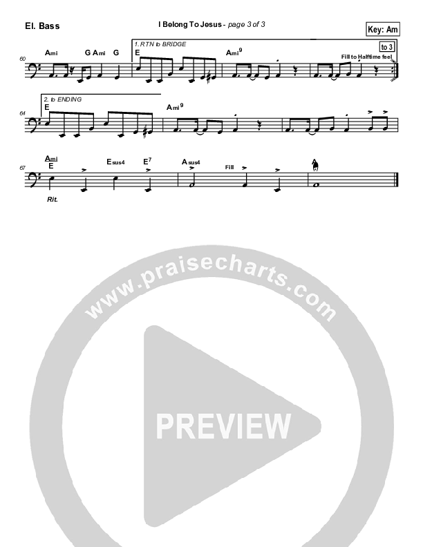 I Belong To Jesus Bass Guitar (Dennis Jernigan)