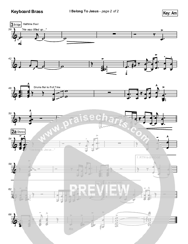 I Belong To Jesus Synth Brass (Dennis Jernigan)