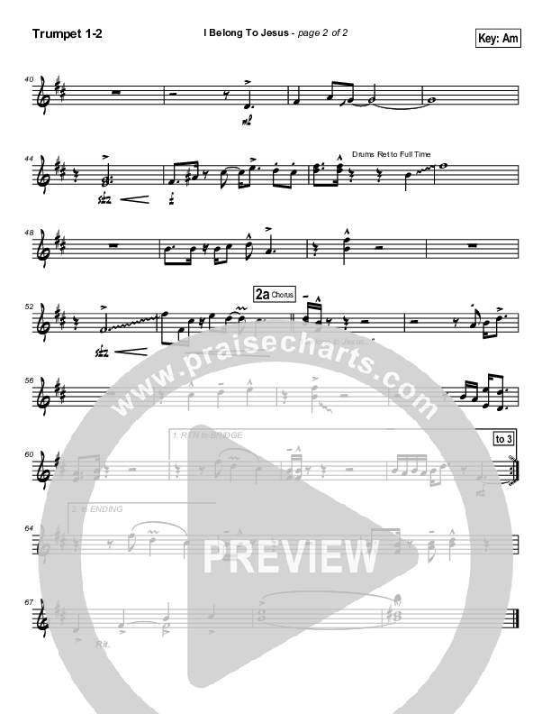 I Belong To Jesus Trumpet 1,2 (Dennis Jernigan)