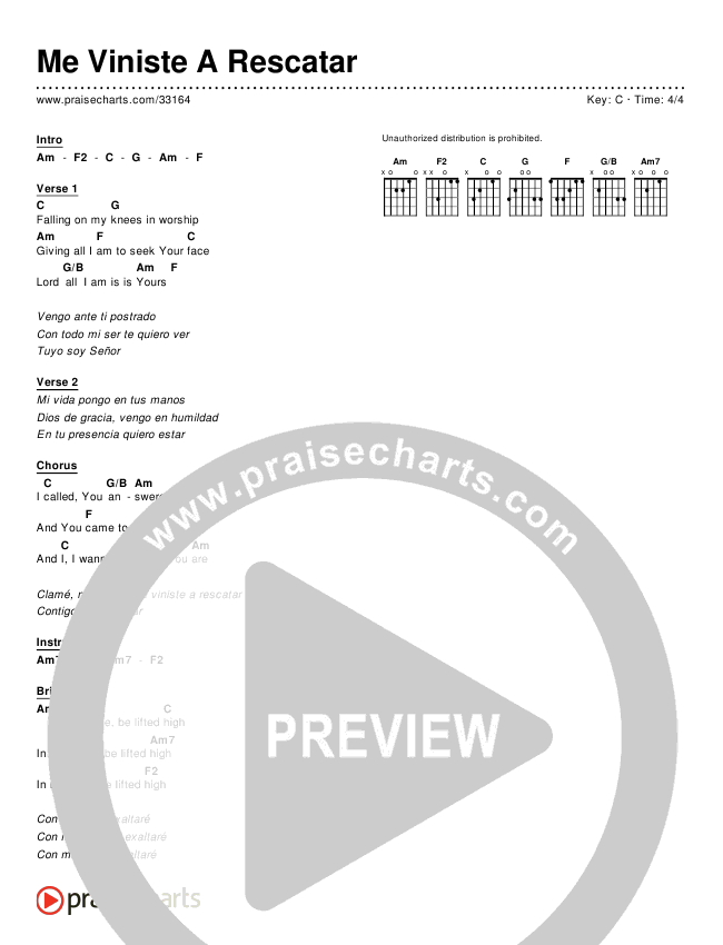 Me Viniste A Rescatar (Simplified) Chords & Lyrics ()