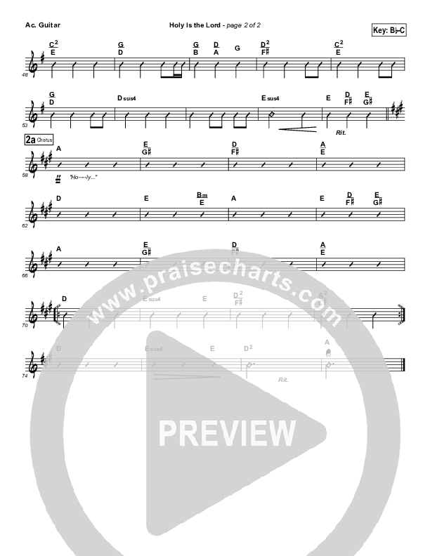 Holy Is The Lord Acoustic Guitar (Dennis Jernigan)