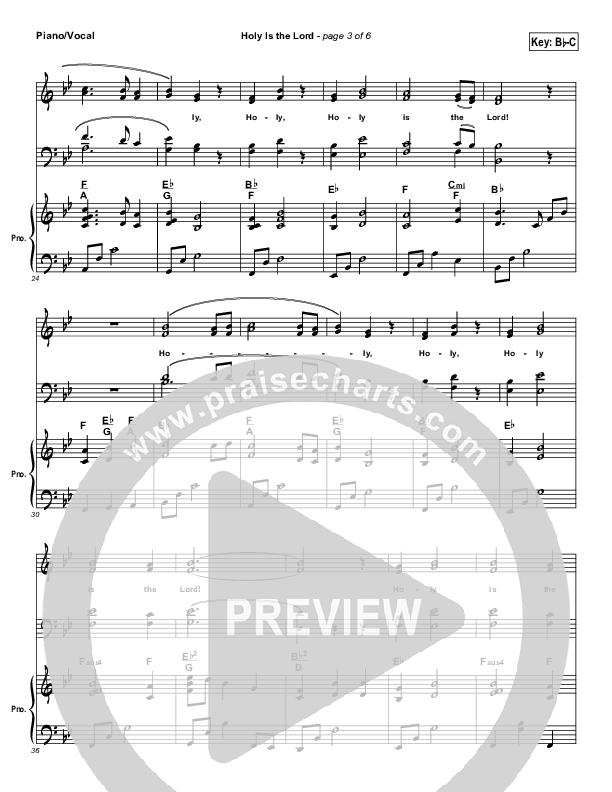 Holy Is The Lord Piano/Vocal (Dennis Jernigan)