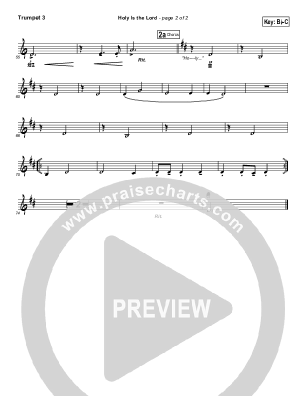 Holy Is The Lord Trumpet 3 (Dennis Jernigan)