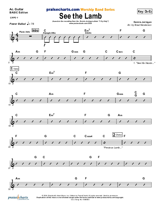 See the Lamb Acoustic Guitar (Dennis Jernigan)