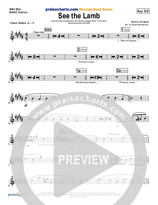 See the Lamb Alto Sax (Dennis Jernigan)