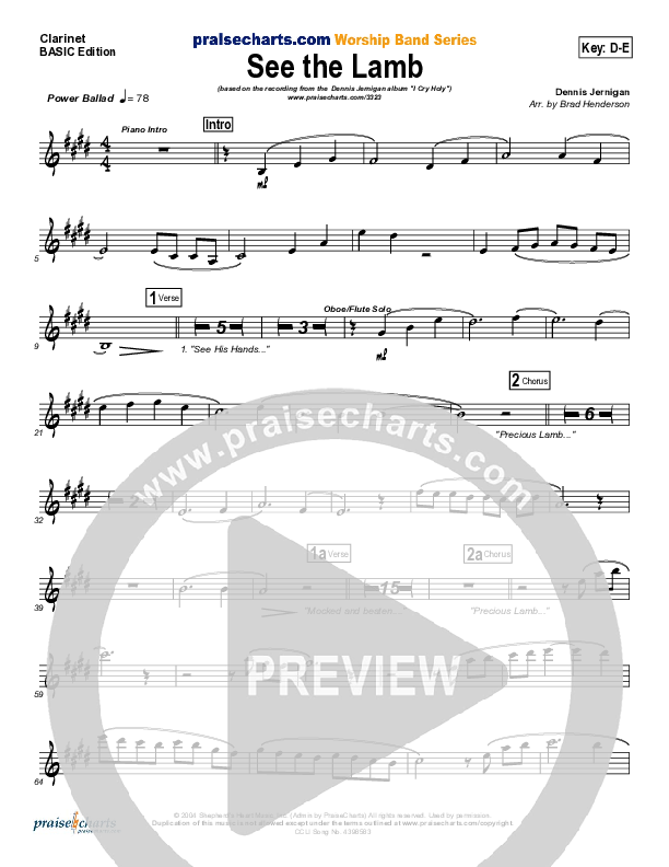 See the Lamb Clarinet (Dennis Jernigan)