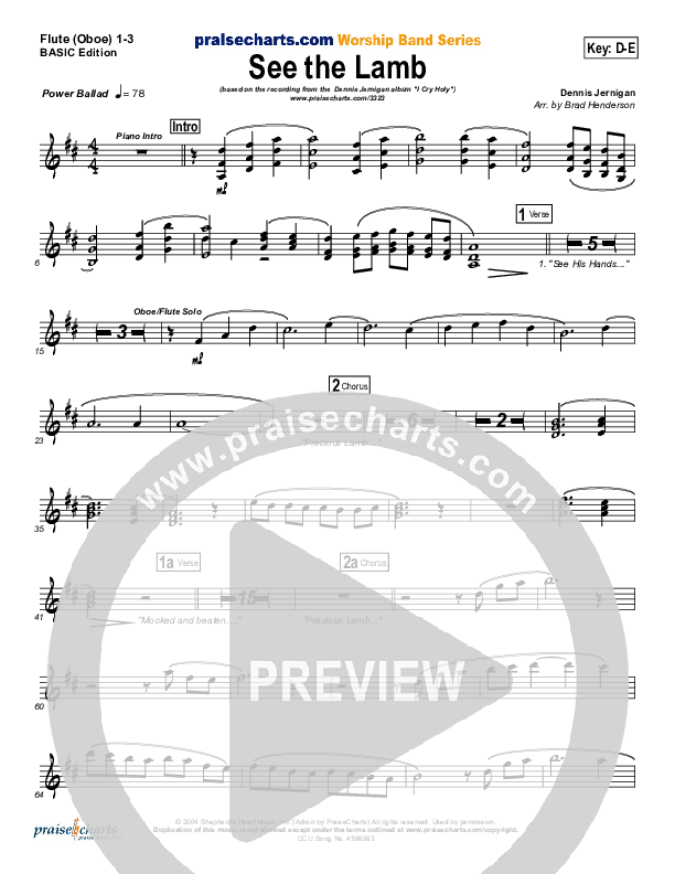 See the Lamb Flute/Oboe 1/2/3 (Dennis Jernigan)