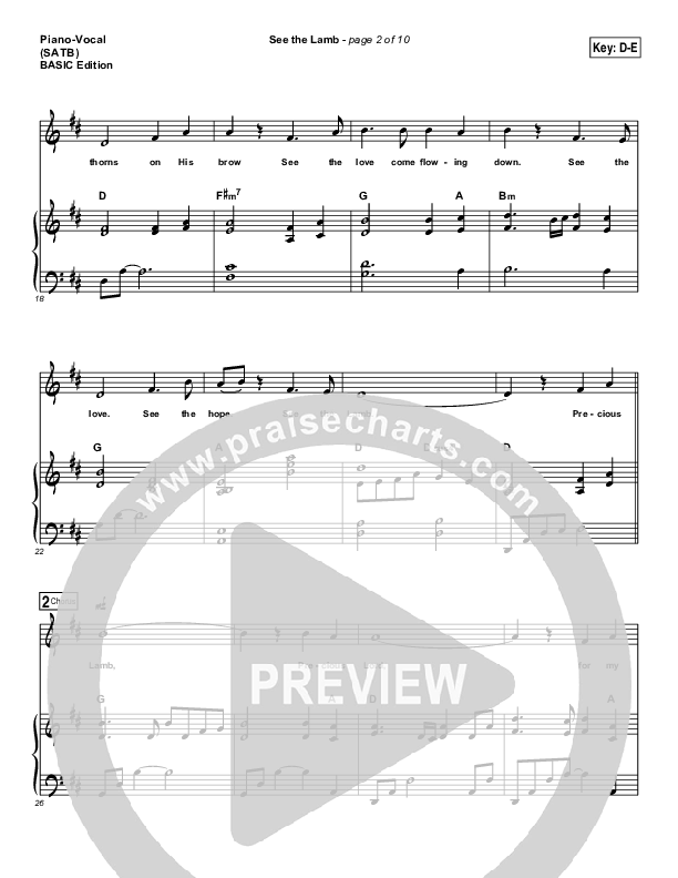 See the Lamb Lead & Piano (Dennis Jernigan)