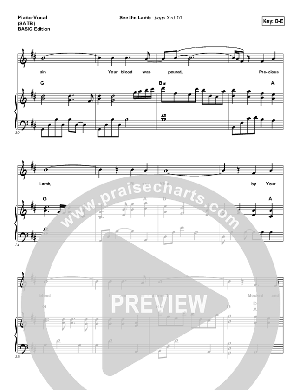 See the Lamb Lead & Piano (Dennis Jernigan)