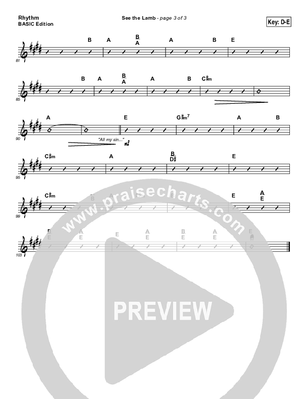 See the Lamb Rhythm Chart (Dennis Jernigan)