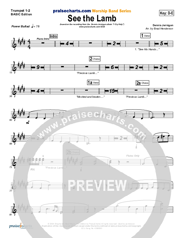 See the Lamb Trumpet 1,2 (Dennis Jernigan)