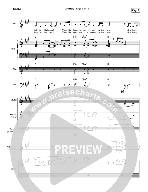 I Cry Holy Conductor's Score (Dennis Jernigan)