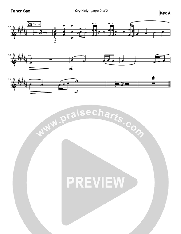 I Cry Holy Tenor Sax 2 (Dennis Jernigan)