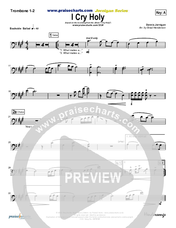 I Cry Holy Trombone 1/2 (Dennis Jernigan)