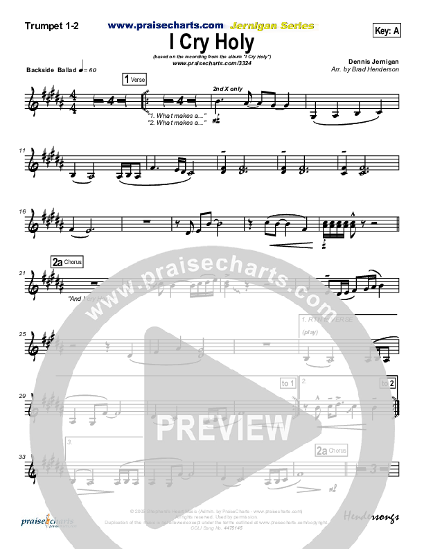 I Cry Holy Trumpet 1,2 (Dennis Jernigan)