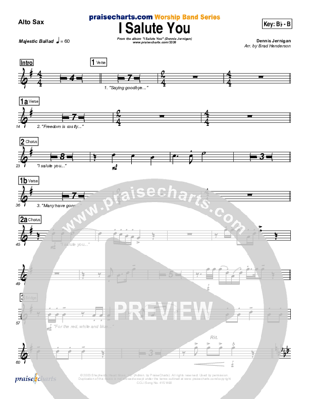 I Salute You Alto Sax (Dennis Jernigan)