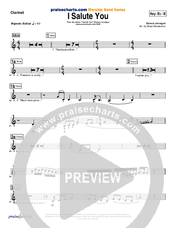 I Salute You Clarinet (Dennis Jernigan)