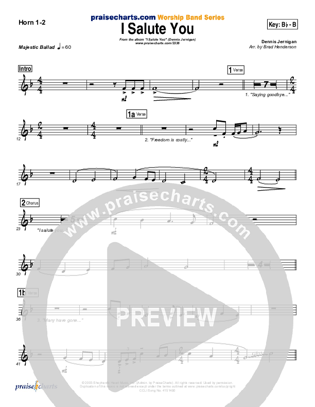 I Salute You French Horn 1/2 (Dennis Jernigan)