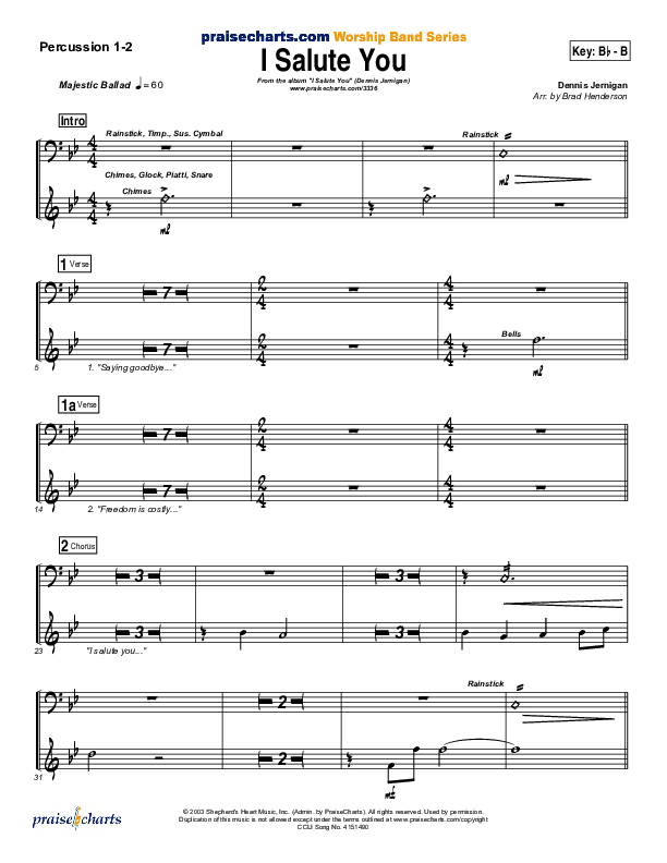 I Salute You Percussion (Dennis Jernigan)