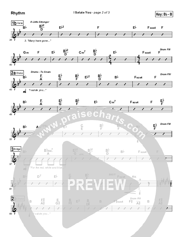 I Salute You Rhythm Chart (Dennis Jernigan)