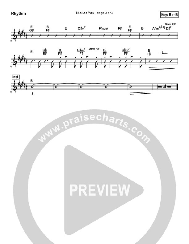 I Salute You Rhythm Chart (Dennis Jernigan)