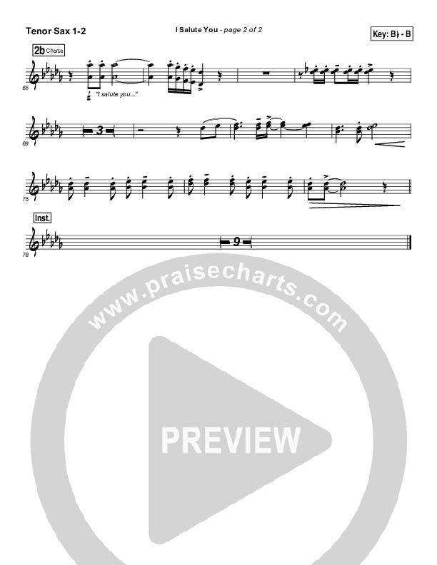 I Salute You Tenor Sax 1/2 (Dennis Jernigan)