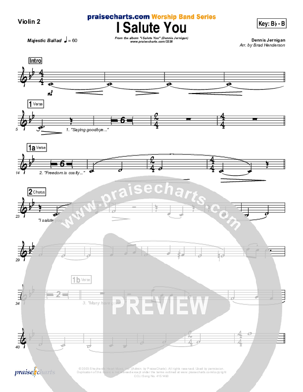 I Salute You Violin 2 (Dennis Jernigan)