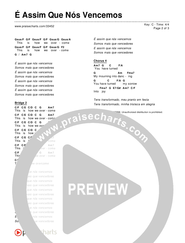 É Assim Que Nós Vencemos (This is How We Overcome) Chords & Lyrics ()