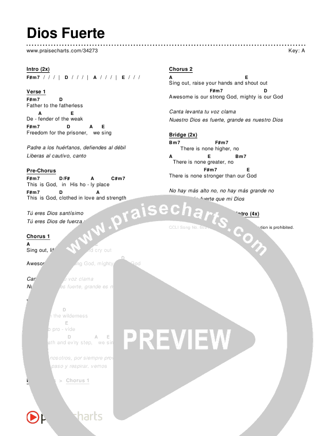 Dios Fuerte Chords & Lyrics ()