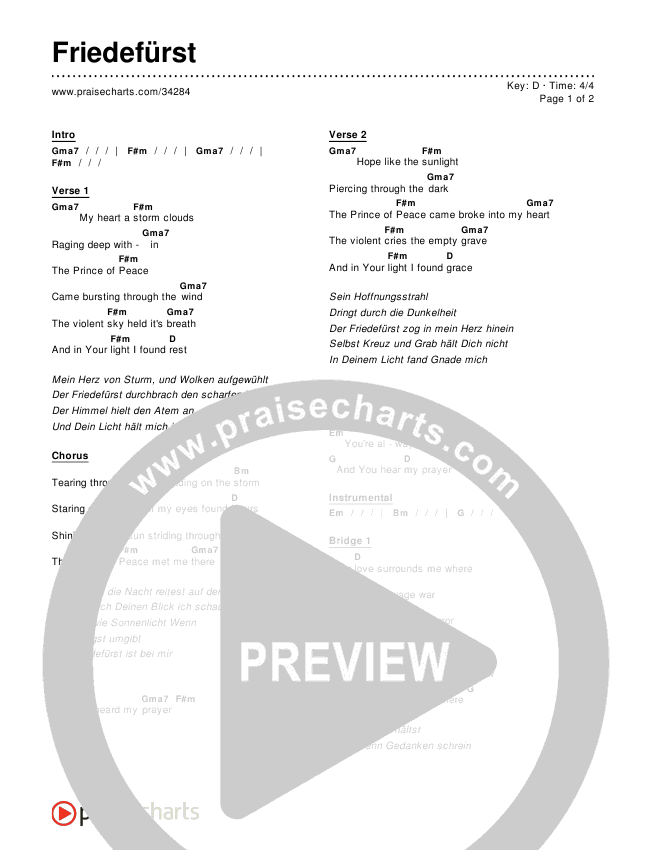 Friedefürst Chords & Lyrics ()