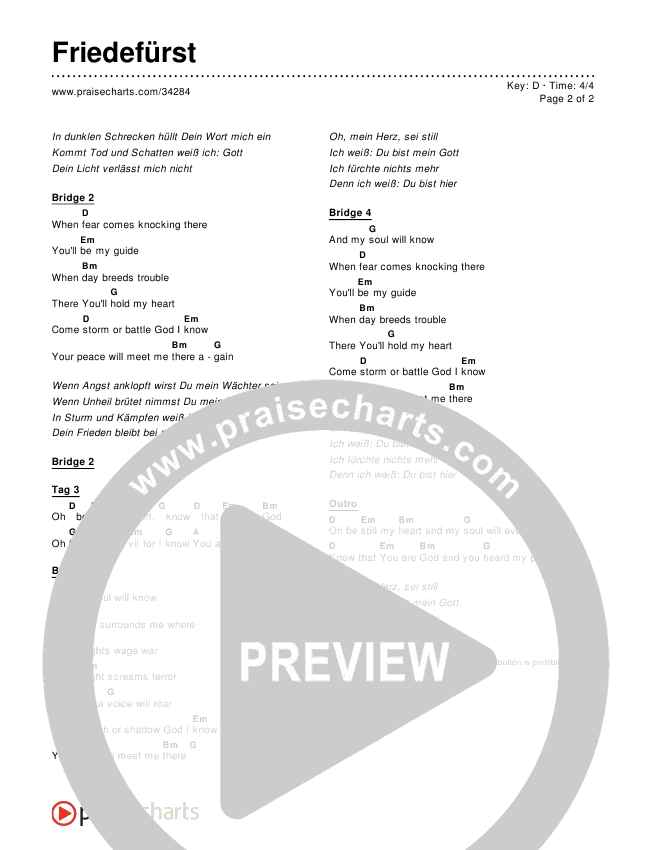 Friedefürst Chords & Lyrics ()