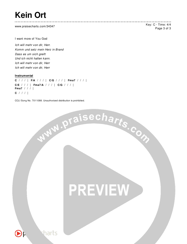 Kein Ort (Set A Fire) Chords & Lyrics ()