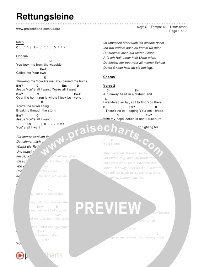 Rettungsleine Chords & Lyrics ()