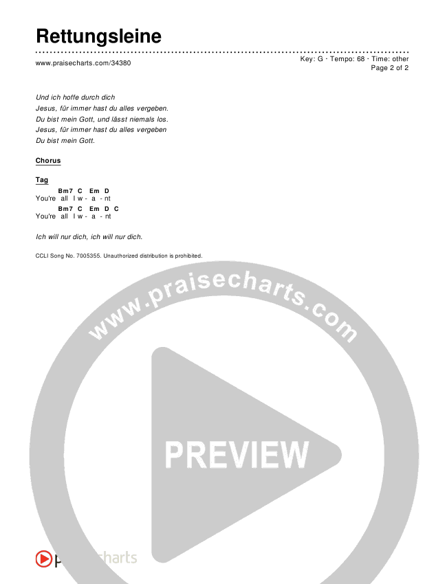 Rettungsleine Chords & Lyrics ()