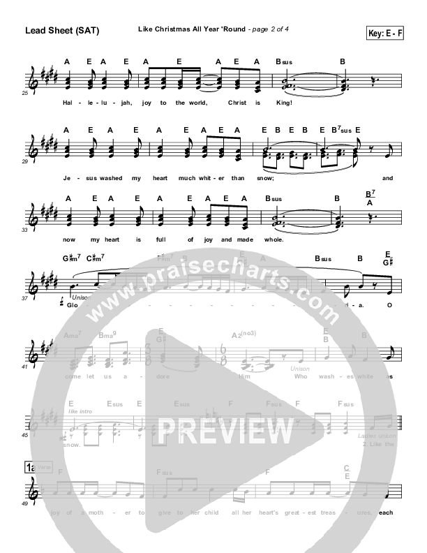 Like Christmas All Year 'Round Lead Sheet (Dennis Jernigan)