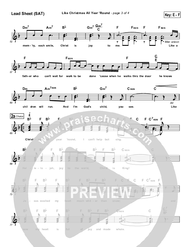 Like Christmas All Year 'Round Lead Sheet (Dennis Jernigan)
