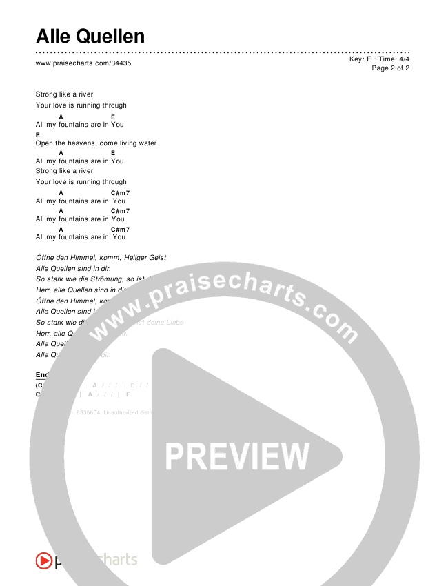 Alle Quellen Chords & Lyrics ()