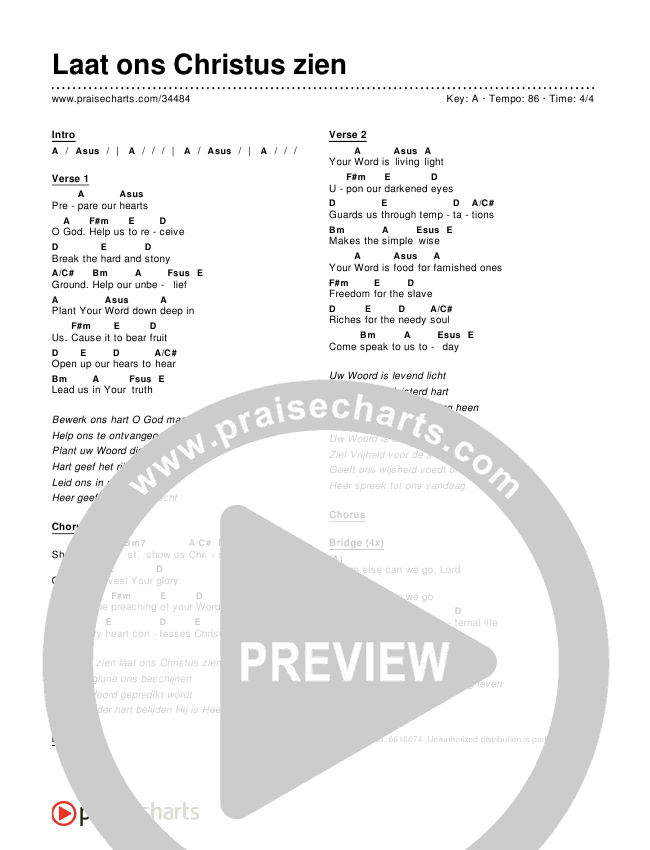 Laat ons Christus zien Chords & Lyrics ()