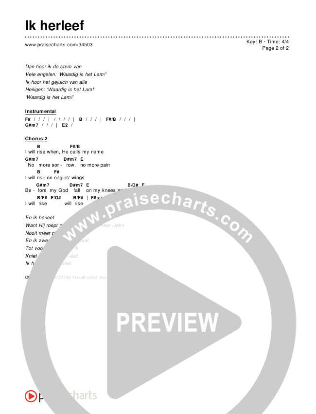 Ik herleef Chords & Lyrics ()