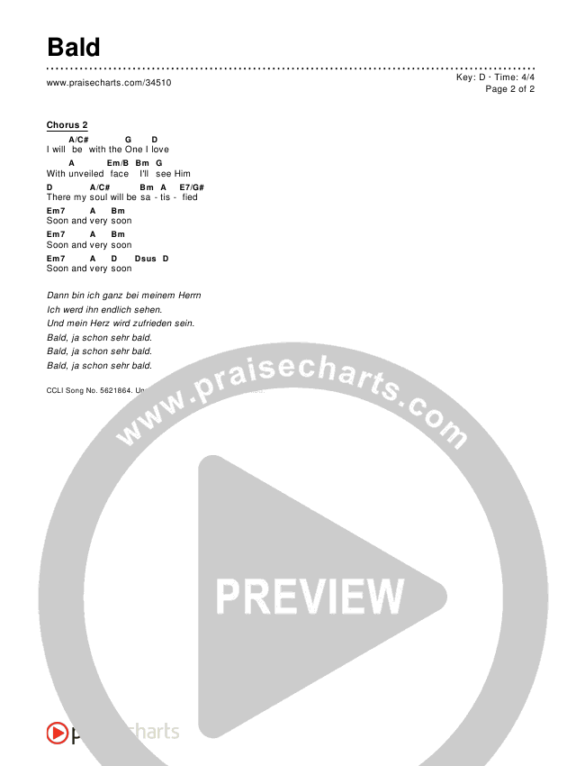 Bald Chords & Lyrics ()