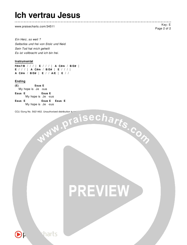 Ich vertrau Jesus Chords & Lyrics ()