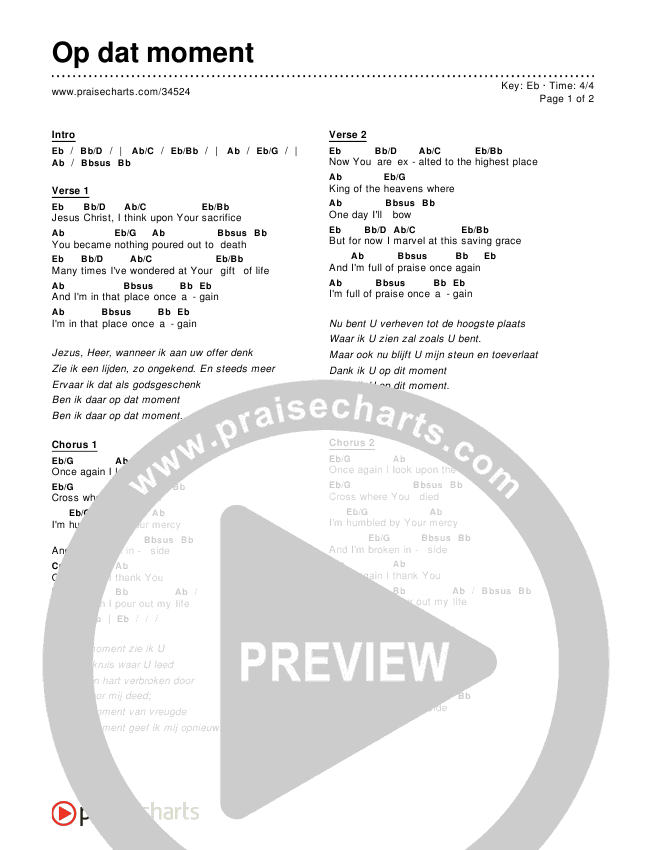 Op dat moment Chords & Lyrics ()