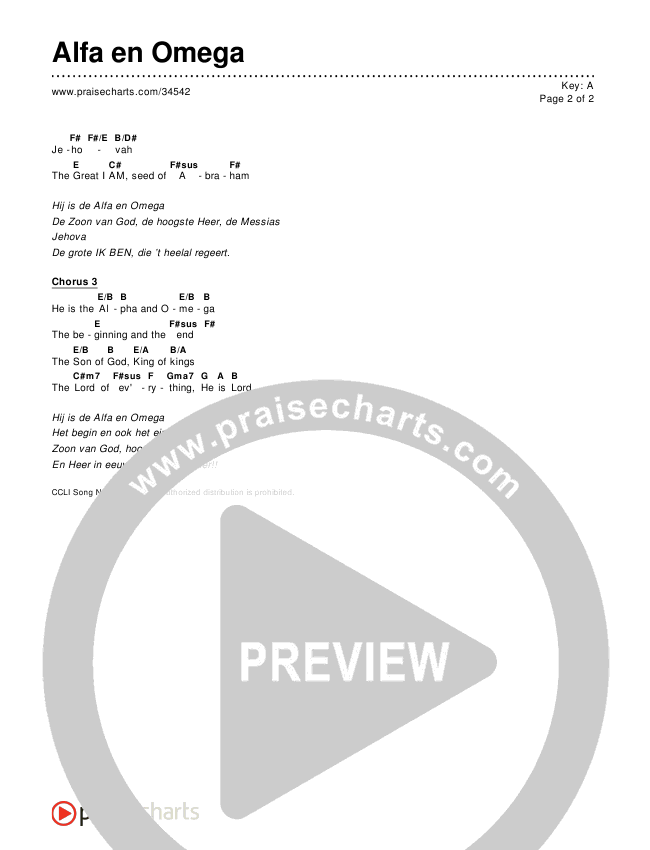 Alfa en Omega Chords & Lyrics ()