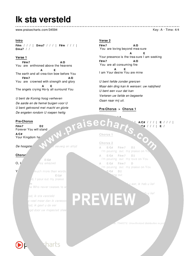 Ik sta versteld Chords & Lyrics ()