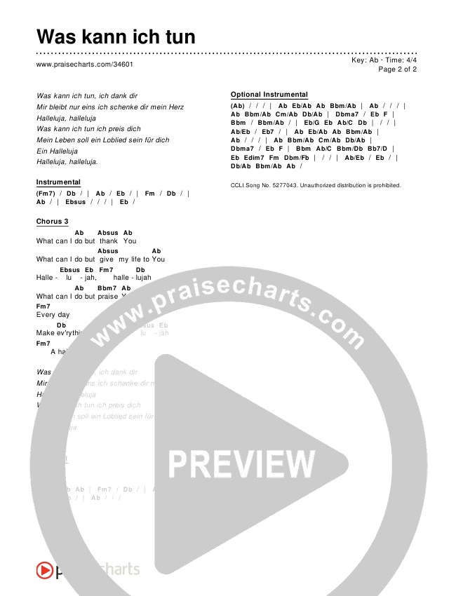 Was kann ich tun Chords & Lyrics ()