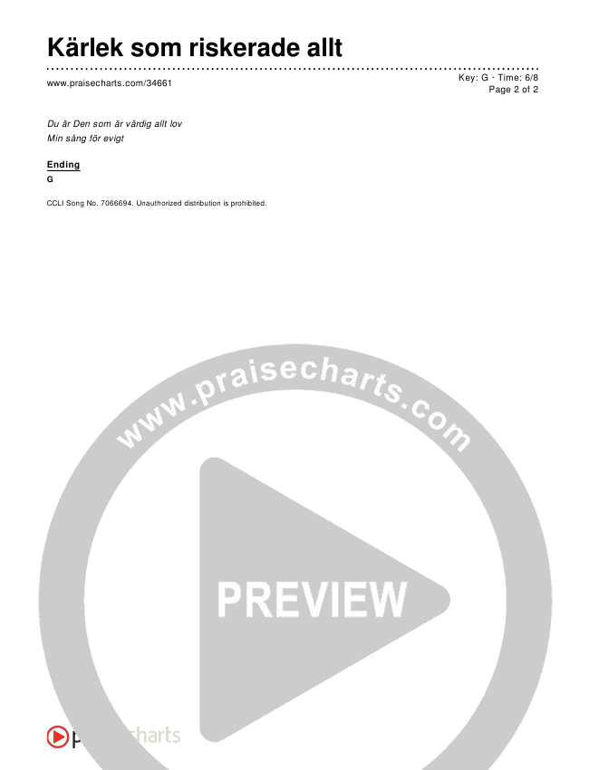 Kärlek som riskerade allt (Love On The Line) Chords & Lyrics ()