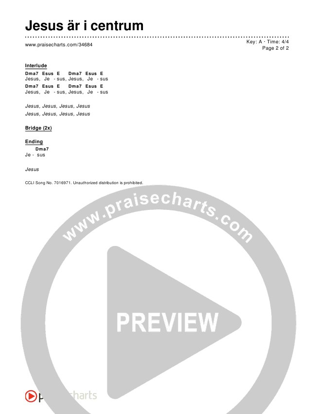 Jesus är i centrum Chords & Lyrics ()