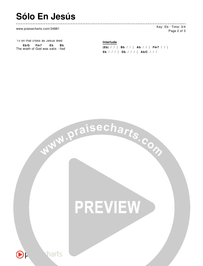 Sólo En Jesús (In Christ Alone) Chords & Lyrics ()