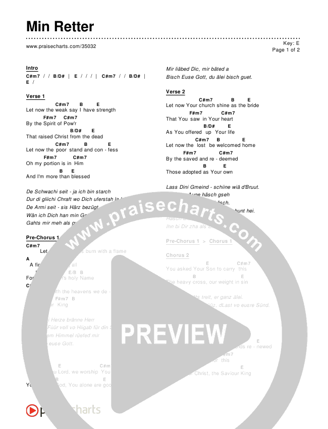 Min Retter Chords & Lyrics ()