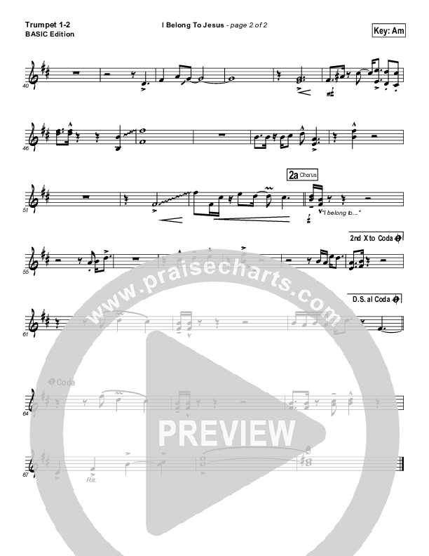 I Belong To Jesus Trumpet 1,2 (Dennis Jernigan)